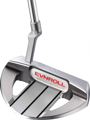 Evnroll Putter ER7v2 FullMallet Short Plumber Chrome Hger Vit TourTac i gruppen Golfklubbor / Putters / Putter Hger (Vanligast) hos Dimbo Golf AB (0272008-1101933r)