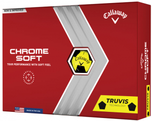 Callaway Golfbollar Chrome Soft 22 Truvis Gul/Svart (1st duss) i gruppen Rea & Begagnat / Rea Golfbollar hos Dimbo Golf AB (1416035-3099)