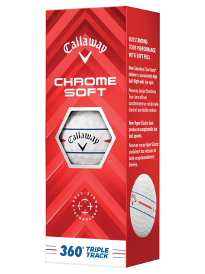 Callaway Golfbollar Chrome Soft 360 Triple Track 24 Vit (1st 3-pack) i gruppen Golfbollar hos Dimbo Golf AB (1416069-1010)