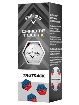 Callaway Golfbollar Chrome Tour X TruTrack Bl/Rd (1st 3-pack) i gruppen Golfbollar hos Dimbo Golf AB (1416080-1010)