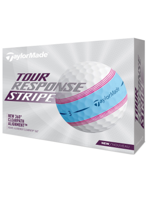 TaylorMade Golfboll Tour Response Stripe Dam Vit/Rosa/Bl 1st dussin i gruppen Golfbollar hos Dimbo Golf AB (1616025-375238)