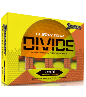 Srixon Q-Star Tour Divide Golfboll 2024 Gul/Orange (1st dussin) i gruppen Golfbollar hos Dimbo Golf AB (6816028-345403)