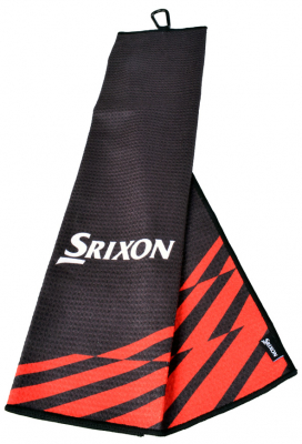 Srixon Handduk Trifold Microfiber Svart/Rd i gruppen Golftillbehr / Golfhanddukar hos Dimbo Golf AB (6843008-9050)