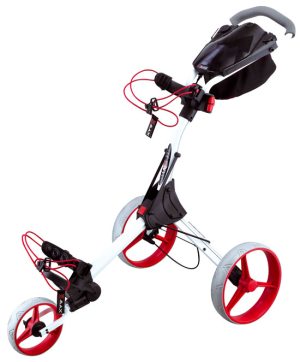 Max Golfvagn Trehjuling IQ Plus Vit/Rd i gruppen Golfvagnar & Tillbehr / Trehjulingar hos Dimbo Golf AB (7783012-1055)