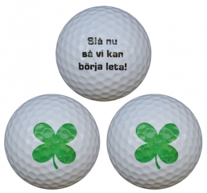 WL Golfboll Vit Fyrklver - Sl nu s vi kan brja leta! (1st 3-pack) i gruppen Golfbollar hos Dimbo Golf AB (9918100-100401)