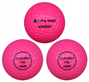 WL Golfboll Rosa Placera Tee Hr! - Borta med vinden (1st 3-pack) i gruppen Golfbollar hos Dimbo Golf AB (9918100-510707)