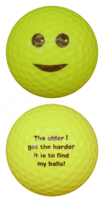 WL Golfboll Gul Glad Gubbe - The older I get the harder it is to find my balls! 1st i gruppen Golfbollar hos Dimbo Golf AB (9987100-230105)