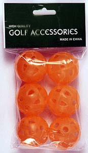 Trningsbollar orange plast Soft 6-p i gruppen Golftillbehr / Trningsredskap hos Dimbo Golf AB (HX-GF09000)