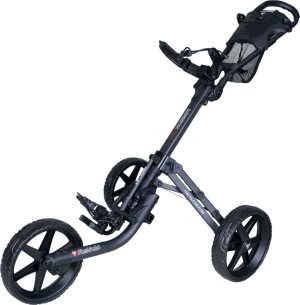 Fastfold Golfvagn Mission 5.0 Svart/Svart i gruppen Golfvagnar & Tillbehör / Trehjulingar hos Dimbo Golf AB (0183001-4800069)