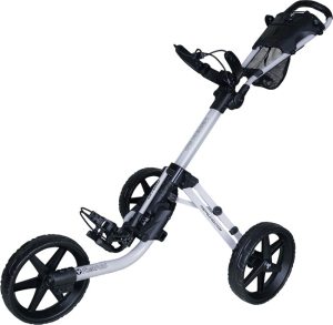 Fastfold Golfvagn Mission 5.0 Vit/Svart i gruppen Golfvagnar & Tillbehör / Trehjulingar hos Dimbo Golf AB (0183001-4800097)
