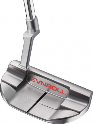 Evnroll Putter ER8v2 TourMallet Short Plumber Chrome Höger Vit TourTac i gruppen Golfklubbor / Putters / Putter Höger (Vanligast) hos Dimbo Golf AB (0272007-1101933r)