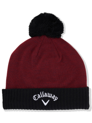 Callaway Mössa Pom Beanie 23 Vinröd/Svart i gruppen Kläder & Accessoarer / Accessoarer / MÖSSOR hos Dimbo Golf AB (1404022-5223021)