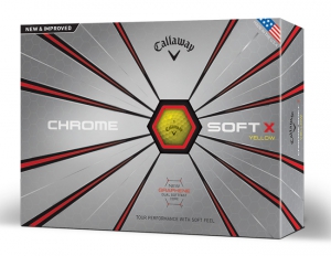 Callaway Golfbollar Chrome Soft X Gul (1st duss) i gruppen Golfbollar hos Dimbo Golf AB (1416016-30)