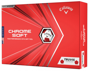 Callaway Golfbollar Chrome Soft 20 Truvis Vit/Rd (1st duss) i gruppen Golfbollar hos Dimbo Golf AB (1416022-1055)