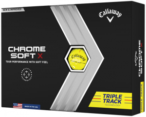 Callaway Golfbollar Chrome Soft 22 X Gul Triple Track (1st duss) i gruppen Golfbollar hos Dimbo Golf AB (1416032-3030)