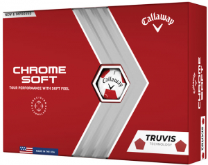 Callaway Golfbollar Chrome Soft 22 Truvis Vit/Röd (1st duss) i gruppen Golfbollar hos Dimbo Golf AB (1416035-1055)