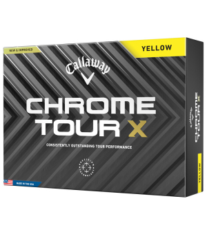 Callaway Golfbollar Chrome Tour X 24 Gul (1st duss) i gruppen Golfbollar hos Dimbo Golf AB (1416049-3030)
