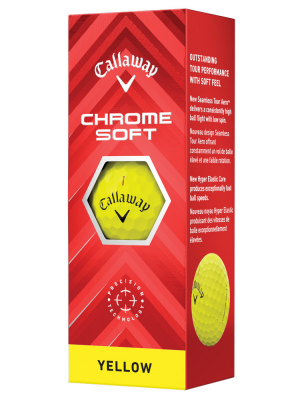 Callaway Golfbollar Chrome Soft 24 Gul (1st 3-pack) i gruppen Golfbollar hos Dimbo Golf AB (1416070-3030)