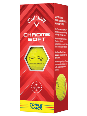 Callaway Golfbollar Chrome Soft Triple Track 24 Gul (1st 3-pack) i gruppen Golfbollar hos Dimbo Golf AB (1416071-3030)