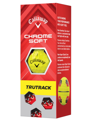 Callaway Golfbollar Chrome Soft TruTrack Gul (1st 3-pack) i gruppen Golfbollar hos Dimbo Golf AB (1416072-3030)