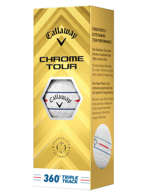 Callaway Golfbollar Chrome Tour 360 Triple Track 24 Vit (1st 3-pack) i gruppen Golfbollar hos Dimbo Golf AB (1416073-1010)