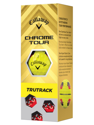 Callaway Golfbollar Chrome Tour TruTrack Gul (1st 3-pack) i gruppen Golfbollar hos Dimbo Golf AB (1416076-3030)