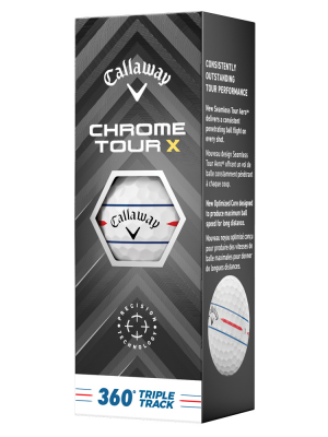 Callaway Golfbollar Chrome Tour X 360 Triple Track 24 Vit (1st 3-pack) i gruppen Golfbollar hos Dimbo Golf AB (1416077-1010)