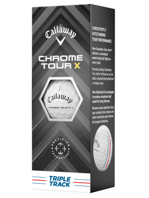 Callaway Golfbollar Chrome Tour X Triple Track 24 Vit (1st 3-pack) i gruppen Golfbollar hos Dimbo Golf AB (1416079-1010)