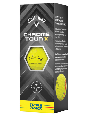 Callaway Golfbollar Chrome Tour X Triple Track 24 Gul (1st 3-pack) i gruppen Golfbollar hos Dimbo Golf AB (1416079-3030)