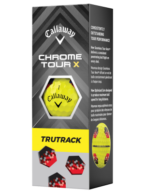 Callaway Golfbollar Chrome Tour X TruTrack Gul (1st 3-pack) i gruppen Golfbollar hos Dimbo Golf AB (1416080-3030)