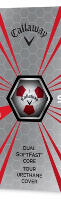 Callaway Golfbollar Chrome Soft X Truvis Vit/Röd (1st 3-pack) i gruppen Golfbollar hos Dimbo Golf AB (1418036-55)