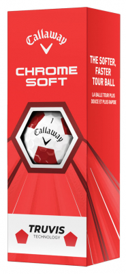 Callaway Golfbollar Chrome Soft 20 Truvis Vit/Rd (1st 3-pack) i gruppen Golfbollar hos Dimbo Golf AB (1418046-1055)