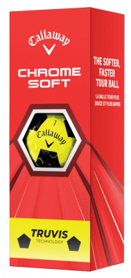 Callaway Golfbollar Chrome Soft 20 Truvis Gul/Svart (1st 3-pack) i gruppen Golfbollar hos Dimbo Golf AB (1418046-3099)