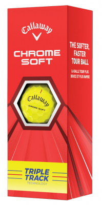 Callaway Golfbollar Chrome Soft 20 Gul Triple Track (1st 3-pack) i gruppen Golfbollar hos Dimbo Golf AB (1418047-3030)