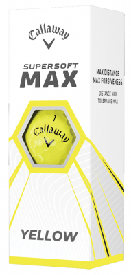 Callaway Golfbollar Supersoft Max 21 Gul (1st 3-pack) i gruppen Golfbollar hos Dimbo Golf AB (1418051-30)