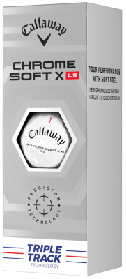Callaway Golfbollar Chrome Soft 22 X LS Vit Triple Track (1st 3-pack) i gruppen Golfbollar hos Dimbo Golf AB (1418058-1010)