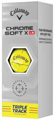 Callaway Golfbollar Chrome Soft 22 X LS Gul Triple Track (1st 3-pack) i gruppen Golfbollar hos Dimbo Golf AB (1418058-3030)