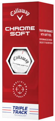 Callaway Golfbollar Chrome Soft 22 Vit Triple Track (1st 3-pack) i gruppen Golfbollar hos Dimbo Golf AB (1418062-1010)