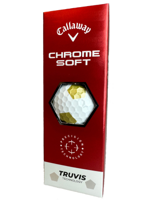 Callaway Golfbollar Chrome Soft 22 Truvis Guld/Vit (1st 3-pack) i gruppen Golfbollar hos Dimbo Golf AB (1418063-2810)