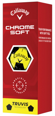 Callaway Golfbollar Chrome Soft 22 Truvis Gul/Svart (1st 3-pack) i gruppen Golfbollar hos Dimbo Golf AB (1418063-3099)