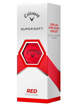 Callaway Golfbollar Supersoft 23 Matte Röd (1st 3-pack) i gruppen Golfbollar hos Dimbo Golf AB (1418067-50)