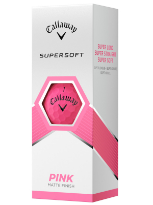 Callaway Golfbollar Supersoft 23 Matte Rosa (1st 3-pack) i gruppen Golfbollar hos Dimbo Golf AB (1418067-51)