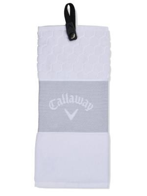 Callaway Handduk Tri Fold 23 Chev Vit i gruppen Golftillbehr / Golfhanddukar hos Dimbo Golf AB (1443050-10)