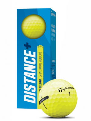 TaylorMade Golfboll Distance + Gul (1st 3-pack) i gruppen Golfbollar hos Dimbo Golf AB (1618036-3001)