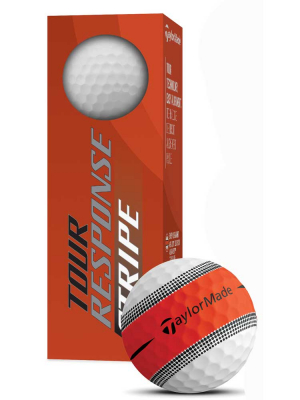TaylorMade Golfboll Tour Response Stripe Orange (1st 3-pack) i gruppen Golfbollar hos Dimbo Golf AB (1618037-106001)