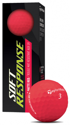 TaylorMade Golfboll Soft Response 2022 Röd (1st 3-pack) i gruppen Golfbollar hos Dimbo Golf AB (1618038-5001)