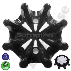Mjukspik Softspikes Pulsar Fast Twist (Tri-Lok) Svart/Vit i gruppen Golfskor & Tillbehör / Skotillbehör / Softspike hos Dimbo Golf AB (1981002-2039910)
