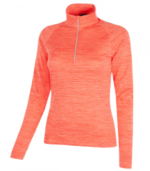 Galvin Green Insula Half Zip Dam Dina Korall i gruppen Klder & Accessoarer / Damklder / LNGRM hos Dimbo Golf AB (2128039-40B3r)