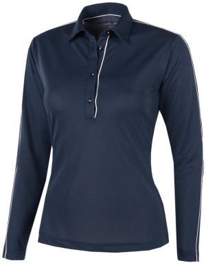 Galvin Green Långärmad Piké Dam Monica V8+ Marinblå/Vit i gruppen Kläder & Accessoarer / Dam / Långärmat hos Dimbo Golf AB (2128049-31B4r)