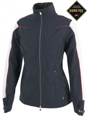 Galvin Green Gore-Tex Paclite Stretch Dam Jacka Aino Marinblå/Vit/Azalea i gruppen Kläder & Accessoarer / Dam / Regnjackor hos Dimbo Golf AB (2130070-31B2r)